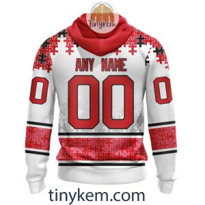 Chicago Blackhawks Autism Awareness Customized Hoodie Tshirt Sweatshirt2B3 QG6GQ