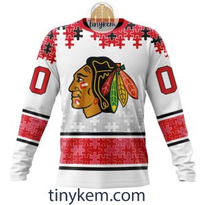 Chicago Blackhawks Autism Awareness Customized Hoodie Tshirt Sweatshirt2B4 EjEv3