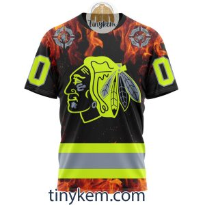 Chicago Blackhawks Firefighters Customized Hoodie Tshirt Sweatshirt2B6 Uckox