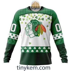 Chicago Blackhawks Hoodie Tshirt With Personalized Design For St Patrick Day2B4 hyZmR