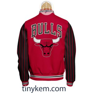Chicago Bulls Baseball Jacket With Arm Stripes2B3 ddGhq