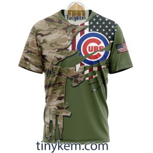 Chicago Cubs Skull Camo Customized Hoodie Tshirt Gift For Veteran Day2B6 KZhJ6