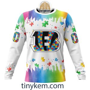 Cincinnati Bengals Autism Tshirt Hoodie With Customized Design For Awareness Month2B4 YiDPB