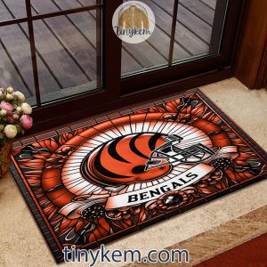 Cincinnati Bengals Stained Glass Design Doormat
