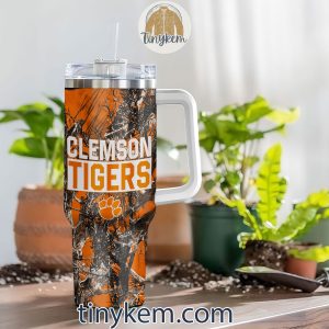 Clemson Tigers Realtree Hunting 40oz Tumbler2B4 NTrkk