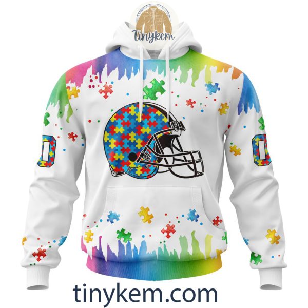 Cleveland Browns Autism Tshirt, Hoodie With Customized Design For Awareness Month