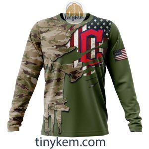 Cleveland Guardians Skull Camo Customized Hoodie Tshirt Gift For Veteran Day2B4 i8wjI