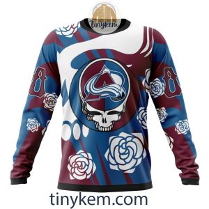 Colorado Avalanche Customized Hoodie Tshirt With Gratefull Dead Skull Design2B4 cFBKa