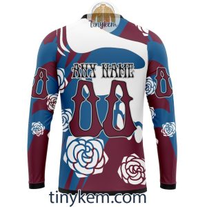Colorado Avalanche Customized Hoodie Tshirt With Gratefull Dead Skull Design2B5 poZSc