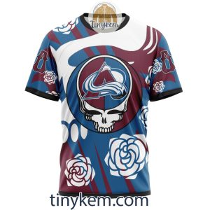 Colorado Avalanche Customized Hoodie Tshirt With Gratefull Dead Skull Design2B6 W9miZ
