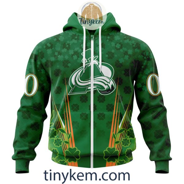 Colorado Avalanche Shamrocks Customized Hoodie, Tshirt: Gift for St Patrick’s Day