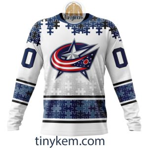 Columbus Blue Jackets Autism Awareness Customized Hoodie Tshirt Sweatshirt2B4 9GN9G