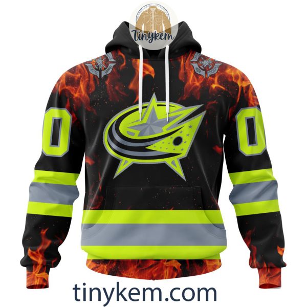 Columbus Blue Jackets Firefighters Customized Hoodie, Tshirt, Sweatshirt