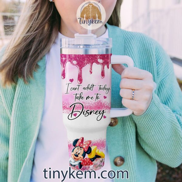 Customized Minnie 40oz Tumbler: Take Me To Disney