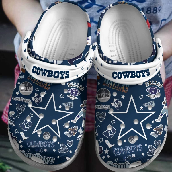 Dallas Cowboys Unisex Clogs Crocs: Icons Bundle Design