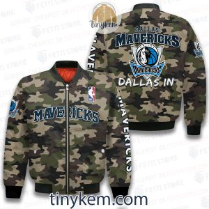 Dallas Mavericks Military Camo Bomber Jacket