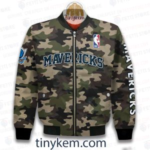 Dallas Mavericks Military Camo Bomber Jacket