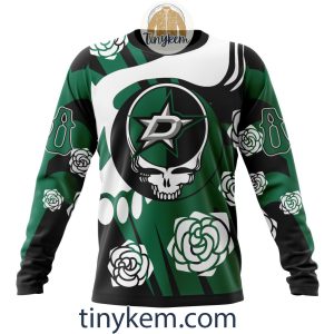 Dallas Stars Customized Hoodie Tshirt With Gratefull Dead Skull Design2B4 vnrNM