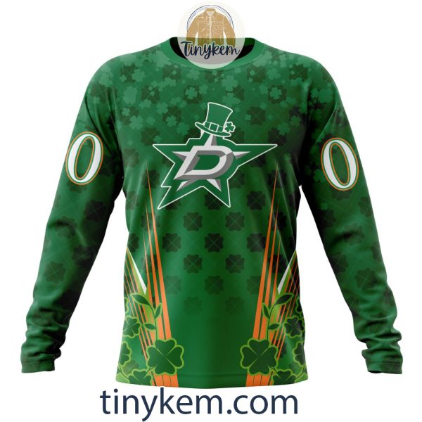 Dallas Stars Shamrocks Customized Hoodie, Tshirt: Gift for St Patrick’s Day