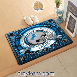 Detroit Lions Stained Glass Design Doormat2B2 FAfVb