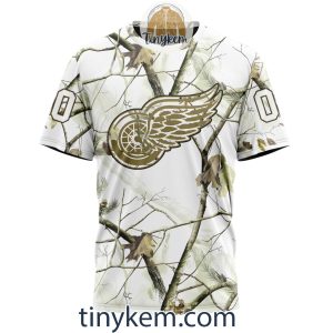 Detroit Red Wings Customized Hoodie Tshirt With White Winter Hunting Camo Design2B6 4ffdO