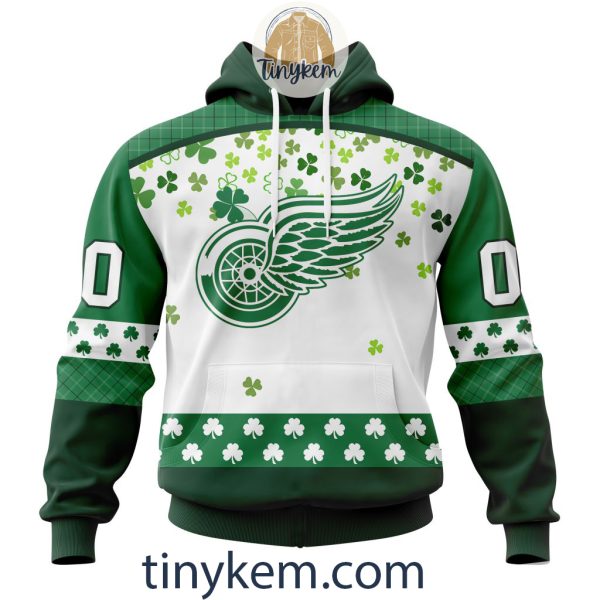 Detroit Red Wings Hoodie, Tshirt With Personalized Design For St. Patrick Day