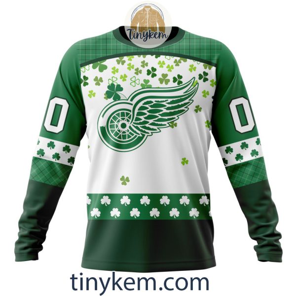 Detroit Red Wings Hoodie, Tshirt With Personalized Design For St. Patrick Day