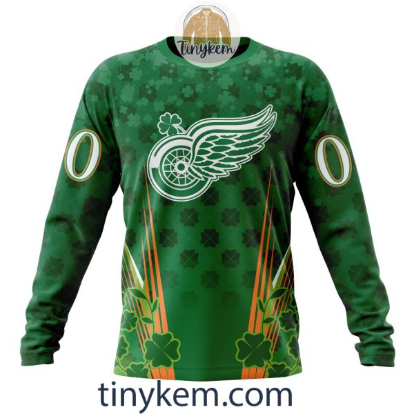Detroit Red Wings Shamrocks Customized Hoodie, Tshirt: Gift for St Patrick’s Day