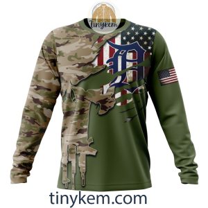 Detroit Tigers Skull Camo Customized Hoodie Tshirt Gift For Veteran Day2B4 IXrCp