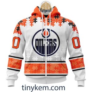 Edmonton Oilers Autism Awareness Customized Hoodie Tshirt Sweatshirt2B2 kpEsr