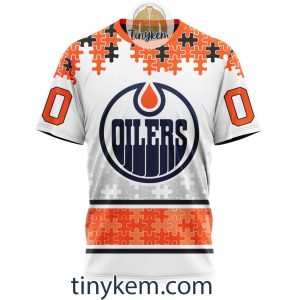 Edmonton Oilers Autism Awareness Customized Hoodie Tshirt Sweatshirt2B6 c8PPz