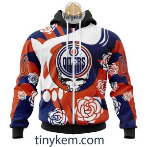 Edmonton Oilers Customized Hoodie Tshirt With Gratefull Dead Skull Design2B2 iGBr4