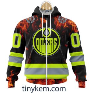 Edmonton Oilers Firefighters Customized Hoodie Tshirt Sweatshirt2B2 M3dbz