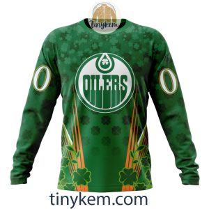 Edmonton Oilers Shamrocks Customized Hoodie Tshirt Gift for St Patricks Day2B4 TO07d