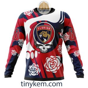 Florida Panthers Customized Hoodie Tshirt With Gratefull Dead Skull Design2B4 0sovz