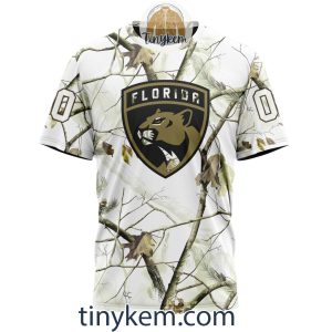 Florida Panthers Customized Hoodie Tshirt With White Winter Hunting Camo Design2B6 w4Vmu