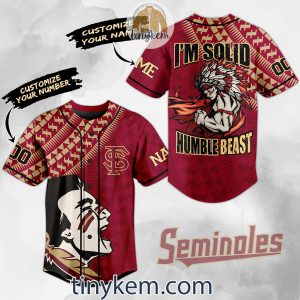 Florida State Seminoles Customized Baseball Jersey: I’m Solid Humble Beast