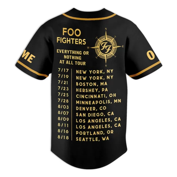 Foo Fighters Customized Baseball Jersey
