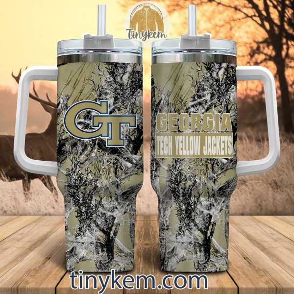 Georgia Tech Yellow Jackets Realtree Hunting 40oz Tumbler