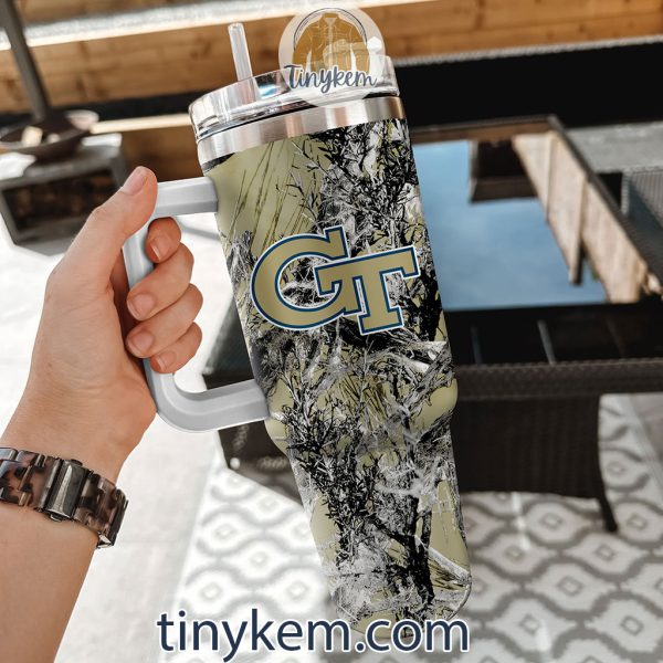 Georgia Tech Yellow Jackets Realtree Hunting 40oz Tumbler