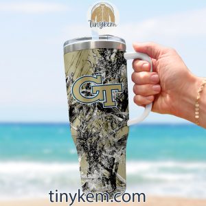 Georgia Tech Yellow Jackets Realtree Hunting 40oz Tumbler2B3 JXAlv