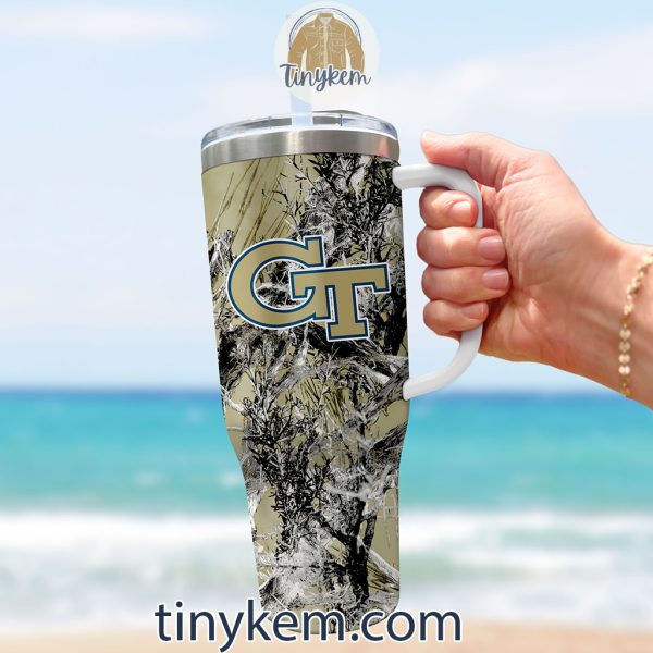 Georgia Tech Yellow Jackets Realtree Hunting 40oz Tumbler