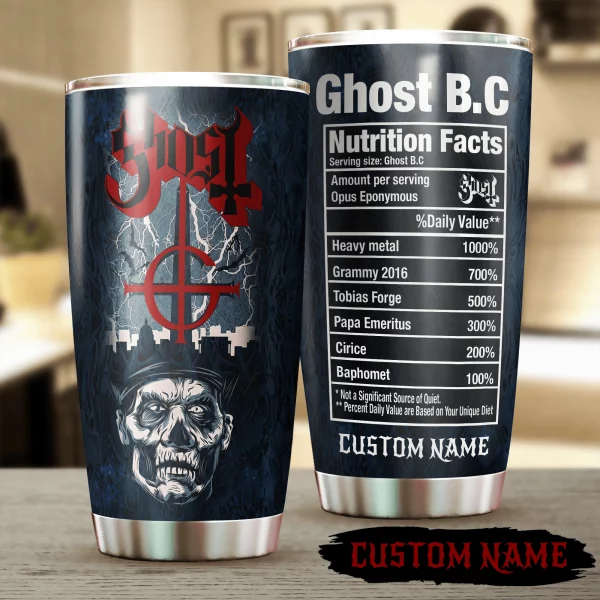 Ghost Band Nutrition Facts Customized 20oz Tumbler