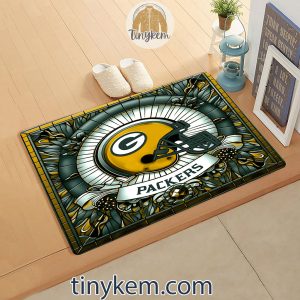 Green Bay Packers Stained Glass Design Doormat2B2 rsIuz
