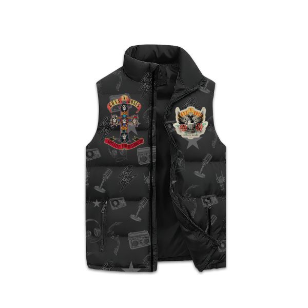 Guns N Roses Puffer Sleeveless Jacket