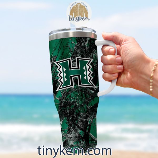 Hawaii Rainbow Warriors Realtree Hunting 40oz Tumbler