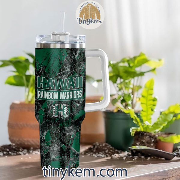 Hawaii Rainbow Warriors Realtree Hunting 40oz Tumbler