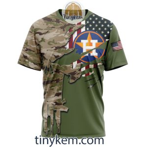 Houston Astros Skull Camo Customized Hoodie Tshirt Gift For Veteran Day2B6 8k0VN