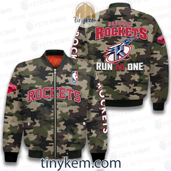 Houston Rockets Military Camo Bomber Jacket