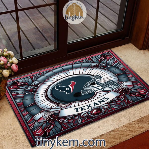 Houston Texans Stained Glass Design Doormat